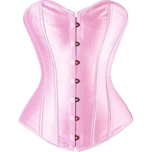 Sapubonva Overbust Corset Plus Size Sexy Corselet Corsets and Bustiers Tops Red Black Pink Purple White Gothic Lingerie Women