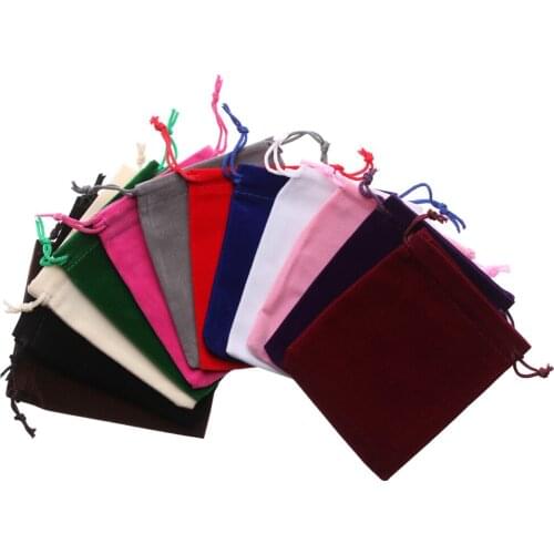 1PC 10x12cm Small Velvet Drawstring Pouch Bag Durble Christmas/Wedding Gift Bags Beauty Dice Jewelry Storage