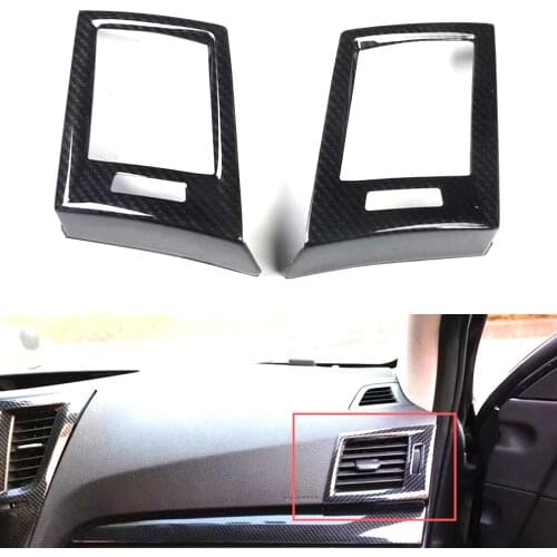 2Pcs/set Car Dashboard Side Air Outlet Vent Frame Cover Stickers For Subaru Outback 2010 2011 2012 2013 2014 Car Styling