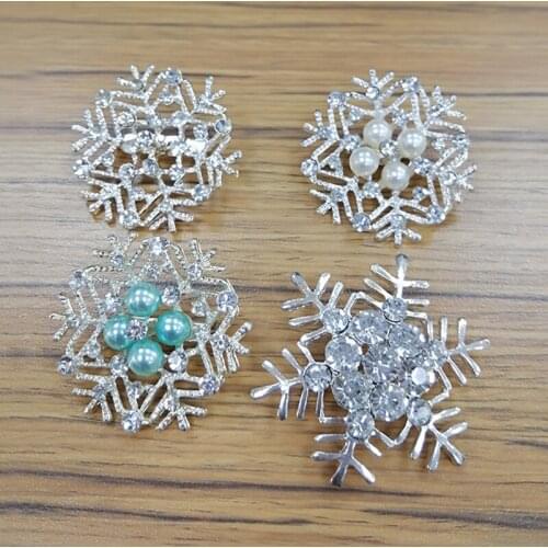 20pcs/Lot Wholesale Clear Christmas Snowflake Flower Rhinestone crystal brooch pin for wedding/gift/party