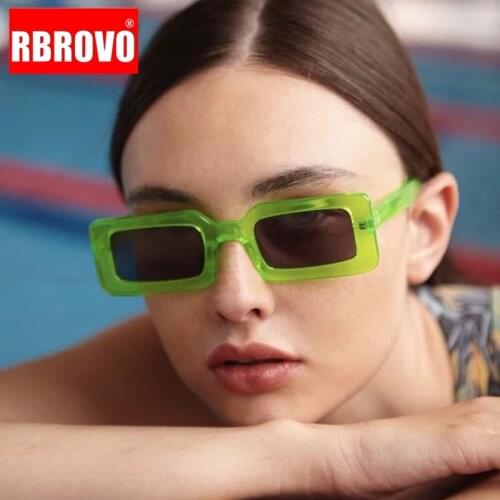RBROVO 2021 Rectangle Sunglasses Women Luxury Brand Retro Eyewear for Women/Men Vintage Eyeglasses Women Square Oculos De Sol