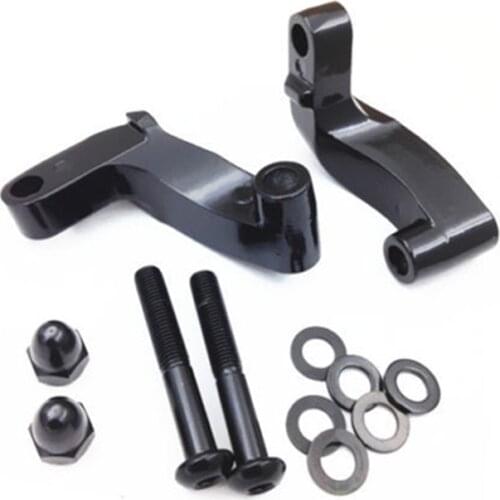 2X Motorcycle Mirror Relocation Extension Adapter For Harey FLSTF Night Train Fat Boy FLSTF Dyna Super Glide