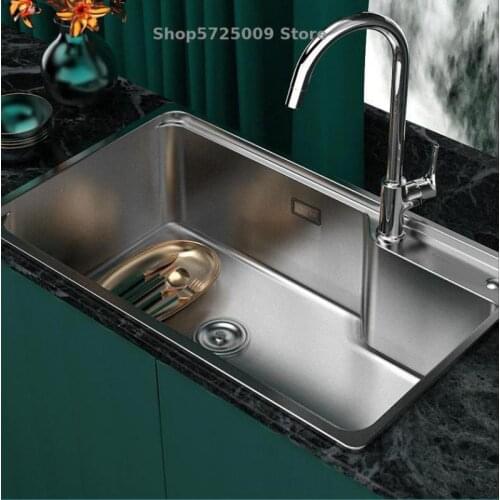 304 Stainless Steel Sink Sink Wash Basin Kitchen Faucet Sink Single Sink