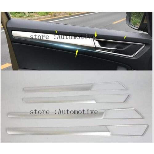 For 2017 2018 for skoda kodiaq Chrome Car Door Cover Decoration Trim Strips Interior Moulding Accessories 4pcs