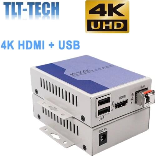 4K HDMI KVM Extenders HDMI Over Single Fiber Optic up 20Km(12.4miles) Uncompressed Transmitter and Receiver