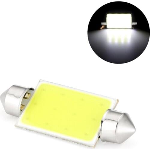 5/10x C10W C5W 41mm COB LED flower 12v white light for license plate car interior reading lights 6500K 12SMD bulbs