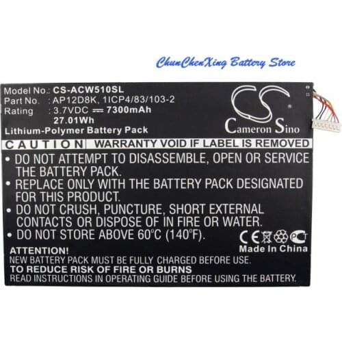 Cameron Sino 7300mAh Battery AP12D8K for Acer Aspire Iconia A3, A3-A10, P3-171, W510/W510P