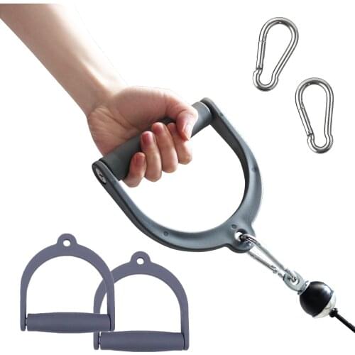Gym Single D Handle Cable Attachment for Weight Lifting Lat Pull Down Bar Tricep Bar Training Sturdy Plastic Fitness Accessories