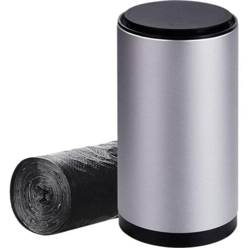 Car Trash Bin Alloy Garbage Can for Tesla Model 3/X/S Dustbin Waste Rubbish Basket Organizer Storage Holder Car