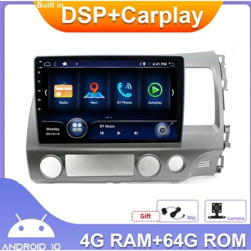10" Car Multimedia player Android 2 Din Car DVD For Honda Civic RHD 2006-2011 Car Radio Stereo GPS Navi USB Head Unit GPS Navi