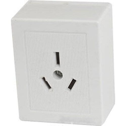 AC 250V 10A 3 Pins AU White PLastic Wall Plate Power Socket