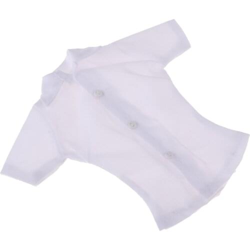 1/6 White Short Sleeve Shirt for /Kumik 12inch Female Body Accessories