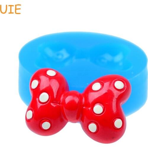 FYL186U Ribbon / Bow Flexible Silicone Mold 33mm - Polymer Clay Sugarcraft Cake Decorating Mould, Fondant Mould