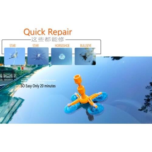 Windshield Repair Kit Quick Fix Car Cracked Glass Windscreen Repair Tool Kit Resin Sealer DIY Auto Window Screen Polishing