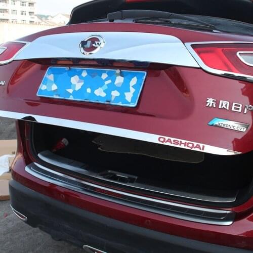 Fit For Nissan Qashqai j11 2014-2018 2019 Rear Tail Door Sticker Stainless Steel Back Door Tailgate Trim Car Styling Accessories
