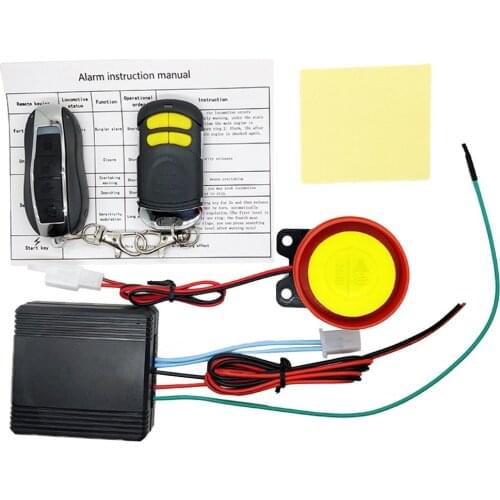 NEW Universal Scooter Anti-theft Security Alarm System Motorcycle Alarm System Two-way With Engine Start Remote Keychain