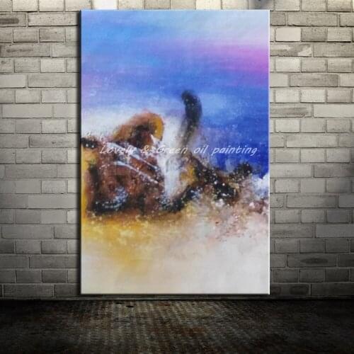 Handpainted Canvas Painting Arts Poster Modern Abstract Oil Paintings Wall Pictures For Living Room Home Decor Wall Art No Frame