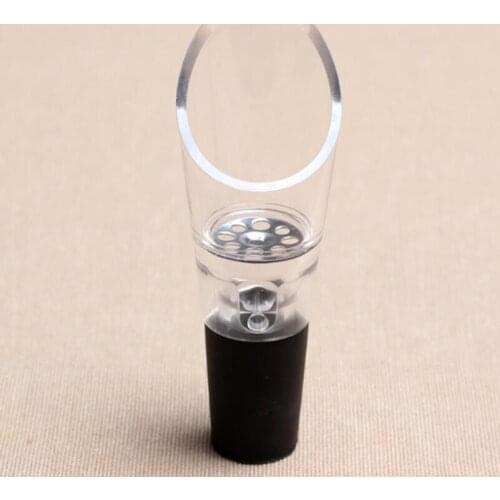 Durable Wine Aerator With Stainless Steel Strainer Red Wines Pourers Wide Mouth Design Plastic Spout Decanter LX4354