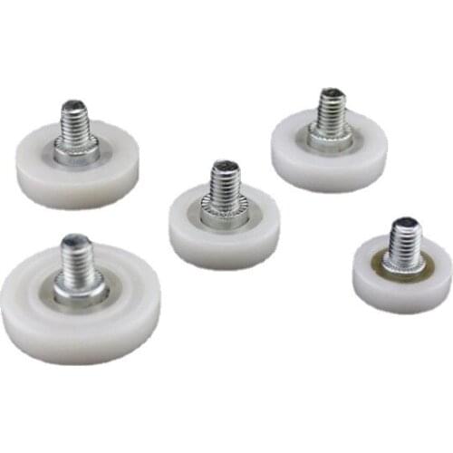 1pc Document Drawer Bearing Pulley Cabinet Moving Door Wheel roller with screw Furniture Bathroom sliding Door Nylon flat Wheel