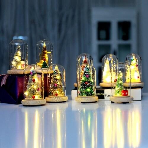 Navidad 2021 Christmas Glass Cover Luminous Ornaments Xmas Gifts for Kids Christmas Decoration for Home New Year 2022 Decor Noel