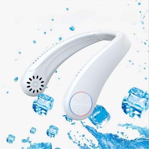 Sports Office Outdoor Neckband Neck hanging mini usb portable leafless hands-free neck fan