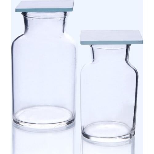 Glass gas cylinder Gas collection bottle 125/250/500/1000ml Frosted gas bottle with lid With glass cover