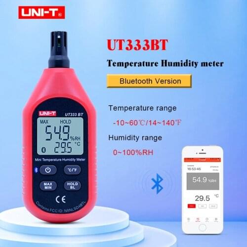 UNI-T UT333BT Thermometer Hygrometer Bluetooth Digital LCD Mini Temperature Humidity Meter Moisture Meter Sensor Thermometer