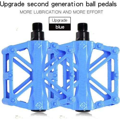 Bicycle pedal mountain bike road bike aluminum alloy ball pedal universal ultra light non-slip bicycle wide platform pedal