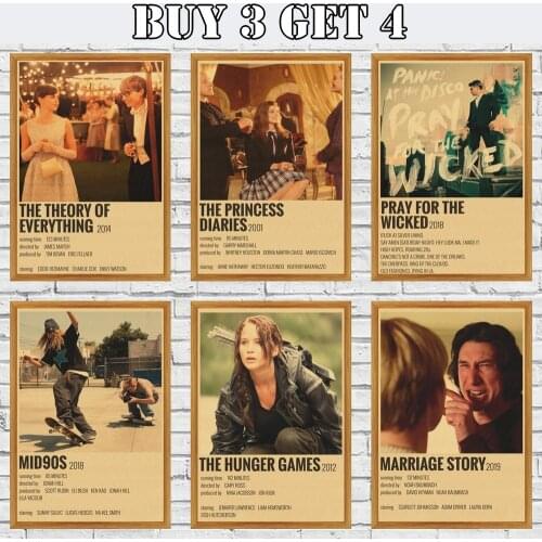 Vintage Classic Movie Poster Tv Show Grease Beautiful Boy Modern Family Mid 90S Interstellar Shutter Island Friends