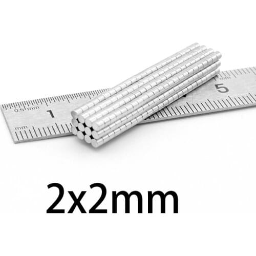 100-2000PCS 2x2mm Small Magnets Round 2mm*2mm Neodymium Magnet Disc 2*2 Permanent NdFeB Super Strong Powerful Magnetic 2*2mm