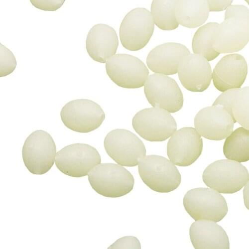 100Pcs Oval Luminous Fishing Lures Fishing Beads Sea Hard Floating Float Tackles