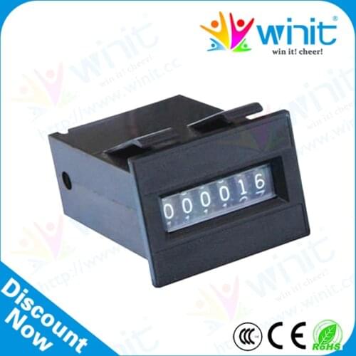 12V 6 digit mechanical portable led line digital coin counter jar machine coin counter meter sorter parts (screw type)