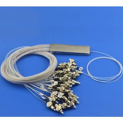 1x32 FC/UPC steel tube Type 0.9MM Fiber PLC Optic Splitter