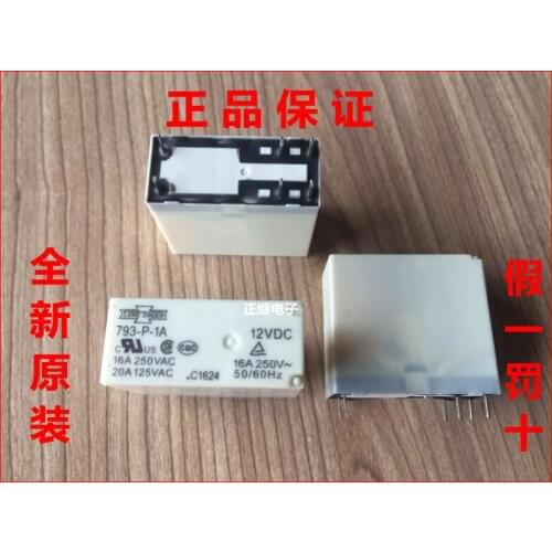 2pcs/lot New and original Relays 793-P-1A 12VDC 24VDC 16A250VAC One set of normally open
