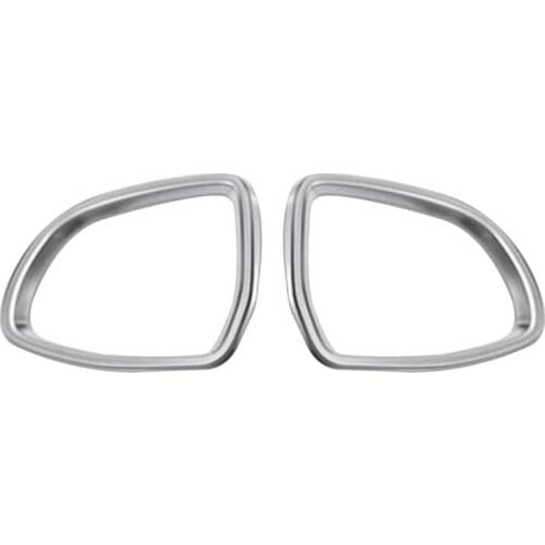 2PCS Car Styling Rear View Mirror Frame Rearview Cover Trim Fit for -BMW X5 X6 F15 F16 2014 2015 2016