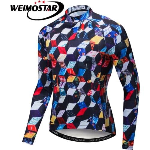 2019 Winter 3D Cycling Jersey Long Sleeve Quick Dry Bike Jersey Clothing Shirts Tops MTB Breathable Riding Bicycle Sportswear