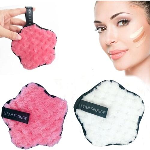 3PCS NEW Makeup Removal Sponge Flutter Wash Cleaning Cotton Flapping Reusable Wet Sponge Face Puff Soft Natural Cleaner Tools
