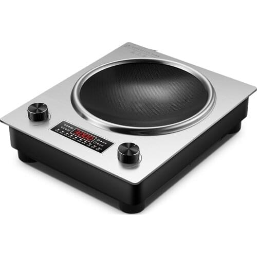 3000W Upgraded Concave Induction Cooker Household Concave Bottom Cooking Pan Integrated Commercial Battery Stove