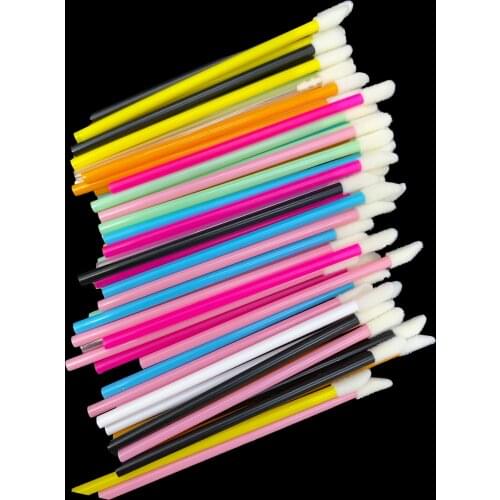50pcs Disposable Women Makeup Lip Brush Lipstick Lipgloss Wands Eyeshadow Applicator Cosmetic Makeup Accessories maquiagem