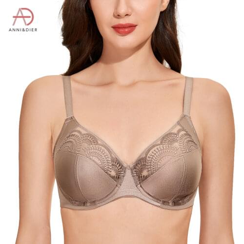 Womens Sexy Floral Lace Bra Non Padded Underwire Support Plus Size