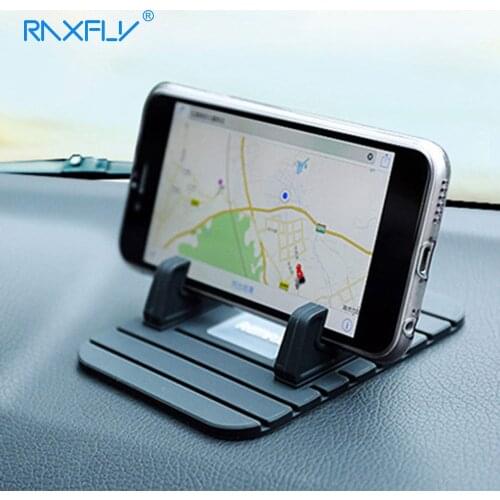RAXFLY Car Phone Holder Dashboard Mount Stand For Phone in Car Non-slip Mat Silicone Phone Holder For iPhone Xiaomi Samsung