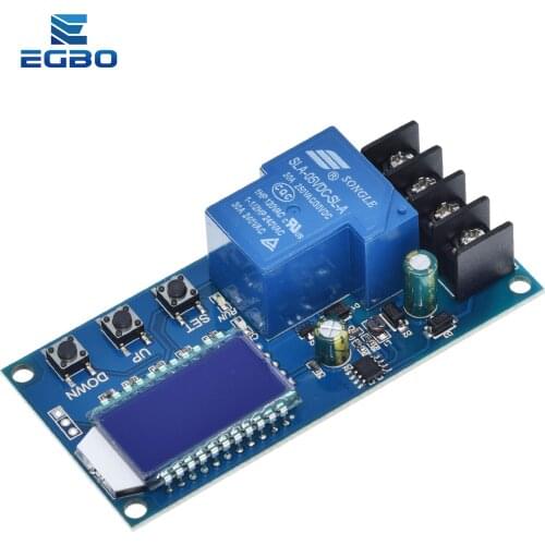 EGBO DC 6-60v 30A Storage battery Charging Control Module Protection Board Charger Time Switch LCD Display XY-L30A