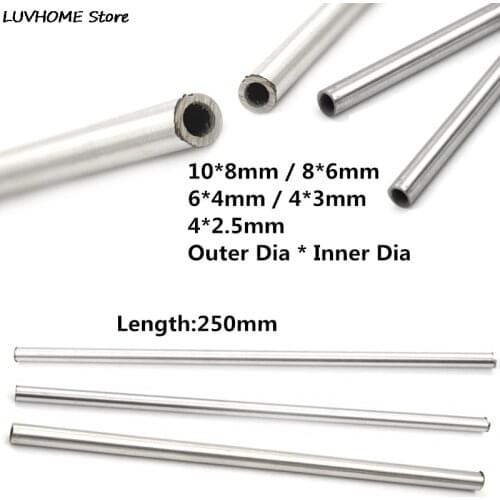 Hot Sale 250mm 304 Seamless Stainless Steel Capillary Tube 8mm 6mm / 4mm 3mm / 6mm 4mm / 4mm 2.5mm