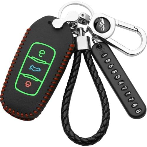 New Leather Car Key Case Cover For Geely Atlas Boyue NL3 EX7 Emgrand EC7 GX7 EC715-RV EC718 SUV GT GE SC6 GC9 Borui Coolray 2020