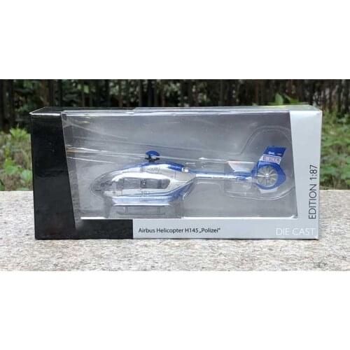 Metal Diecast Plane Toy 1:87 Scale Aircraft Polizei Police Helicopter Model Toy H145 Aircraft Airplane Boys Adult Children Toys