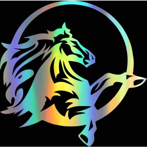 Fashion Wild Fine Horse Car Animal Sticker Car-styling Body Window Bumper Stickers Auto Decals Decorations KK 13.5cm X 13.4cm