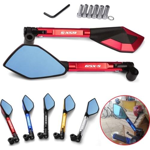Motorcycle CNC Aluminum Mirrors Moto Rearview Mirrors Side Mirrorsr For SUZUKI GSX-S GSXS 750 125 150 1000 Accessories