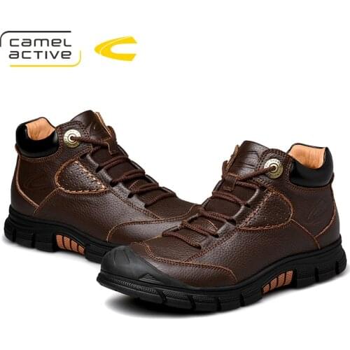 Camel Active New Men Hiking Shoes Climbing Backpacking Trekking Boots Outdoor Shoes Anti-slip Mountain Tactical Boots Warm Boots