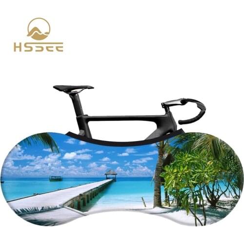HSSEE beach series bicycle dust cover elastic fabric road bike indoor bicycle dust cover 26"-29" 700c bicycle accessories