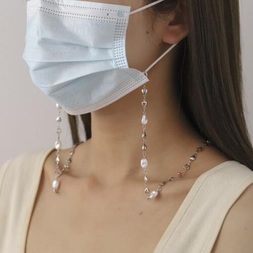 ZV Fashion Bead Chain Strap Women Jewelry Face Cover Bead Necklaces Sunglasses Lanyard For Mask Holder Wholesale